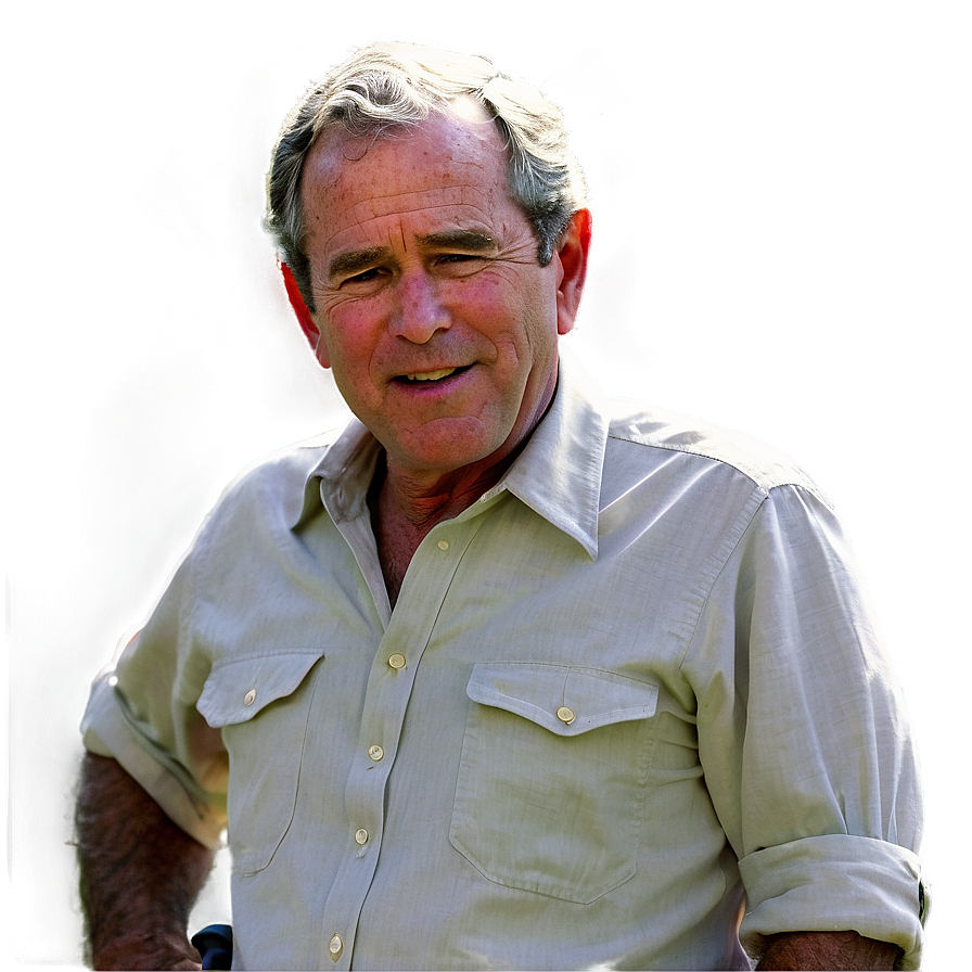 George Bush At Ranch Png 06242024 PNG