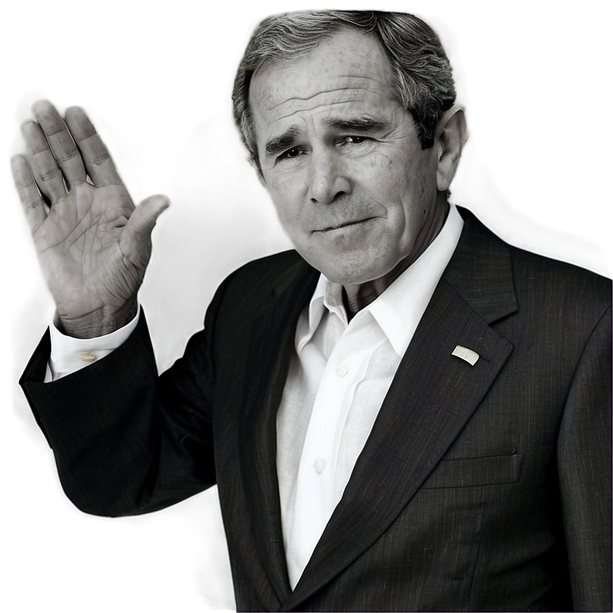 George Bush Black And White Png 06242024 PNG