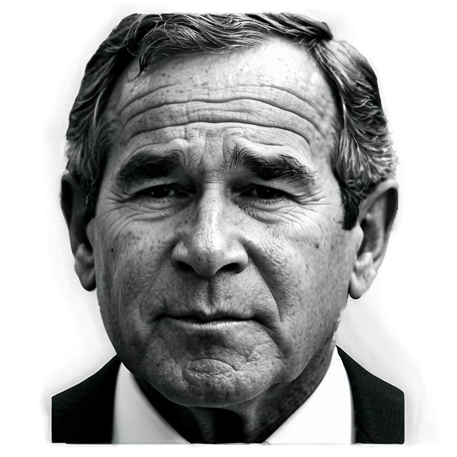 George Bush Black And White Png Ols9 PNG