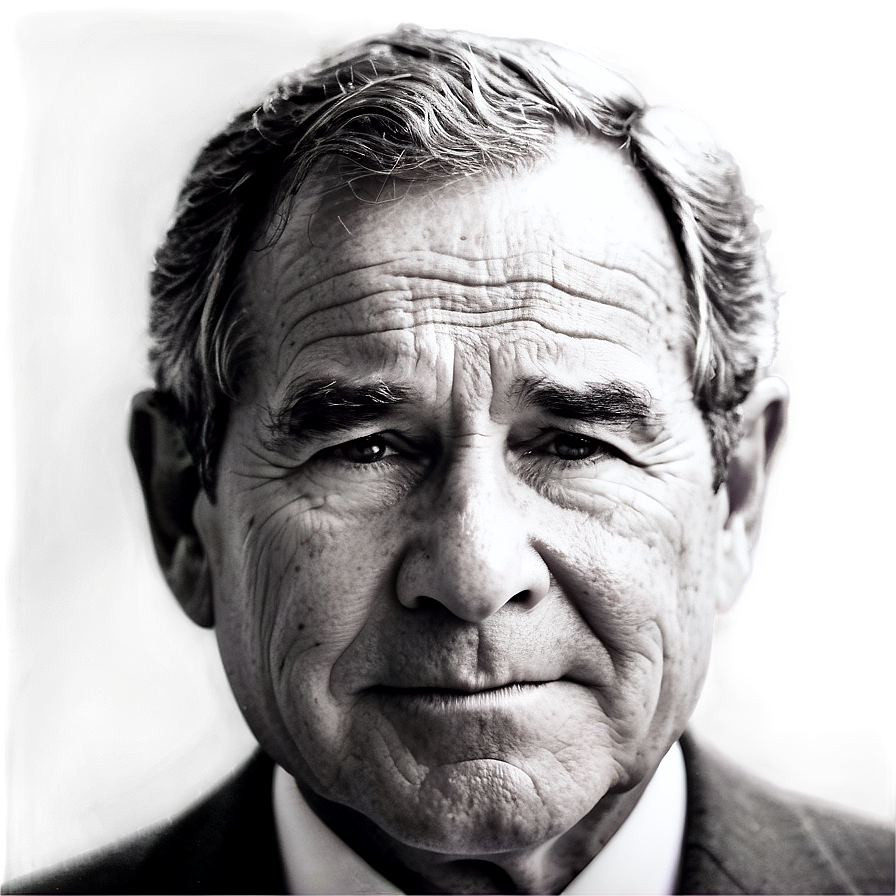 George Bush Headshot Png 06242024 PNG