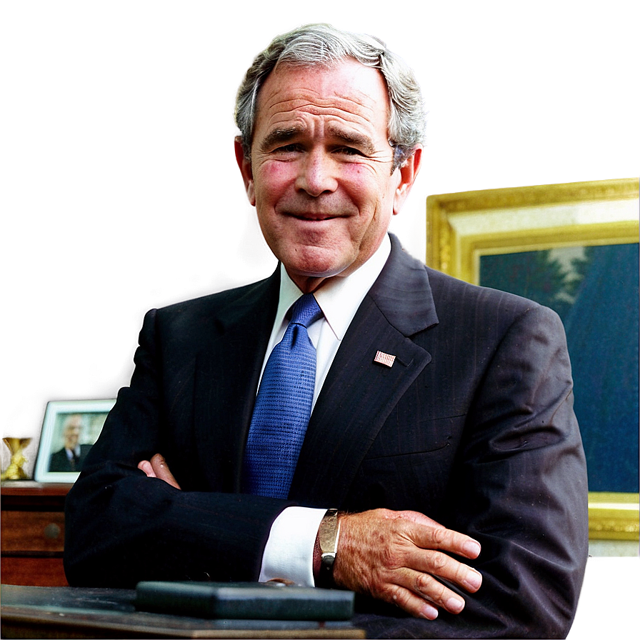 George Bush In Oval Office Png Gvs15 PNG