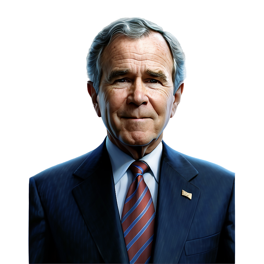 George Bush Official Portrait Png 06242024 PNG