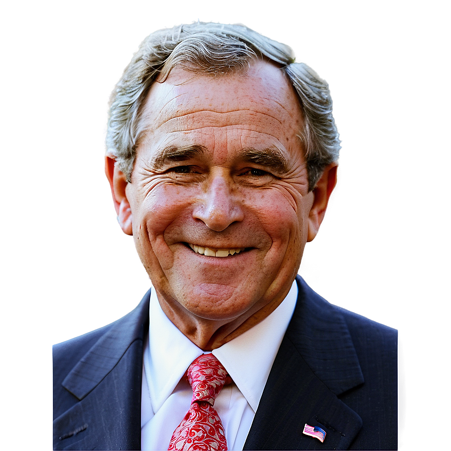 George Bush Smiling Png 06242024 PNG