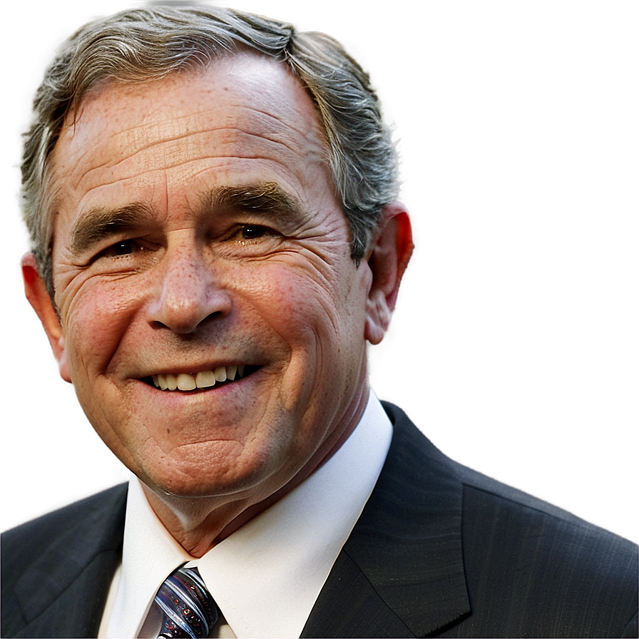 George Bush Smiling Png 06242024 PNG