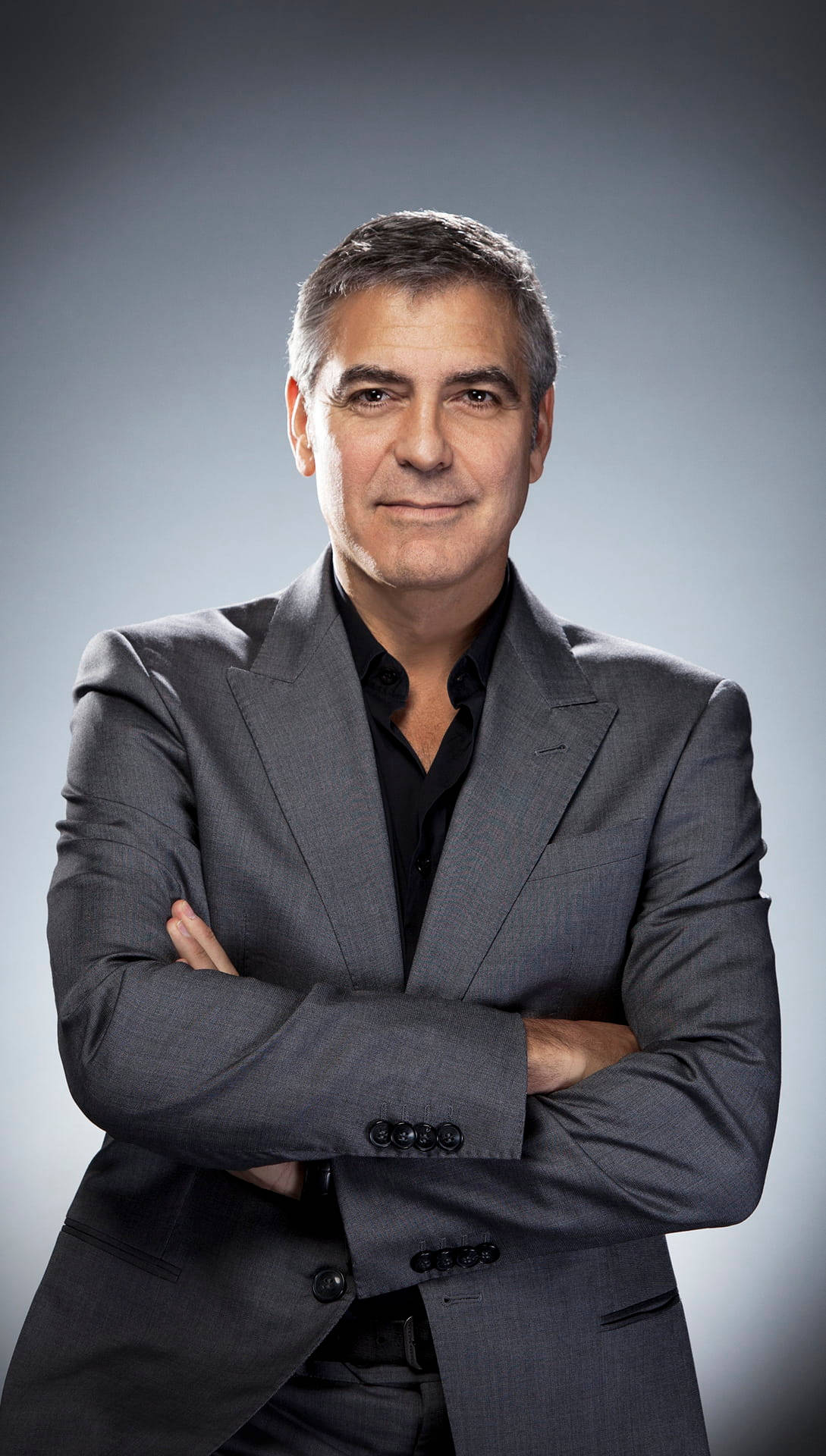 George Clooney Gray Suit Wallpaper