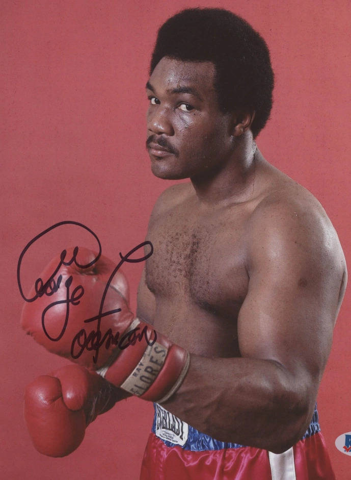 George Foreman Autographed Photo Wallpaper