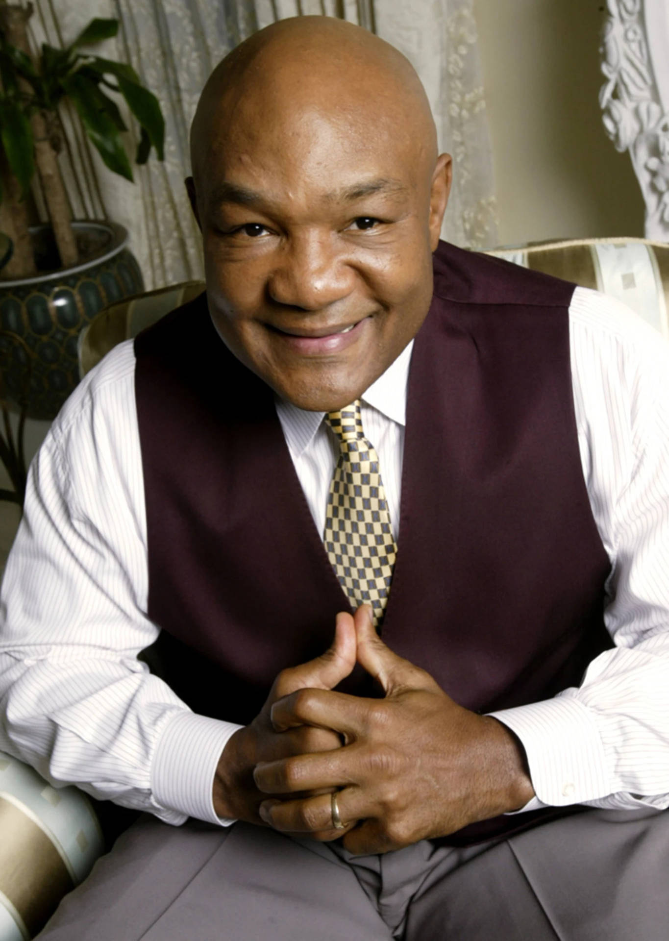 George Foreman, Former World Heavyweight Champion, In a Vest Wallpaper