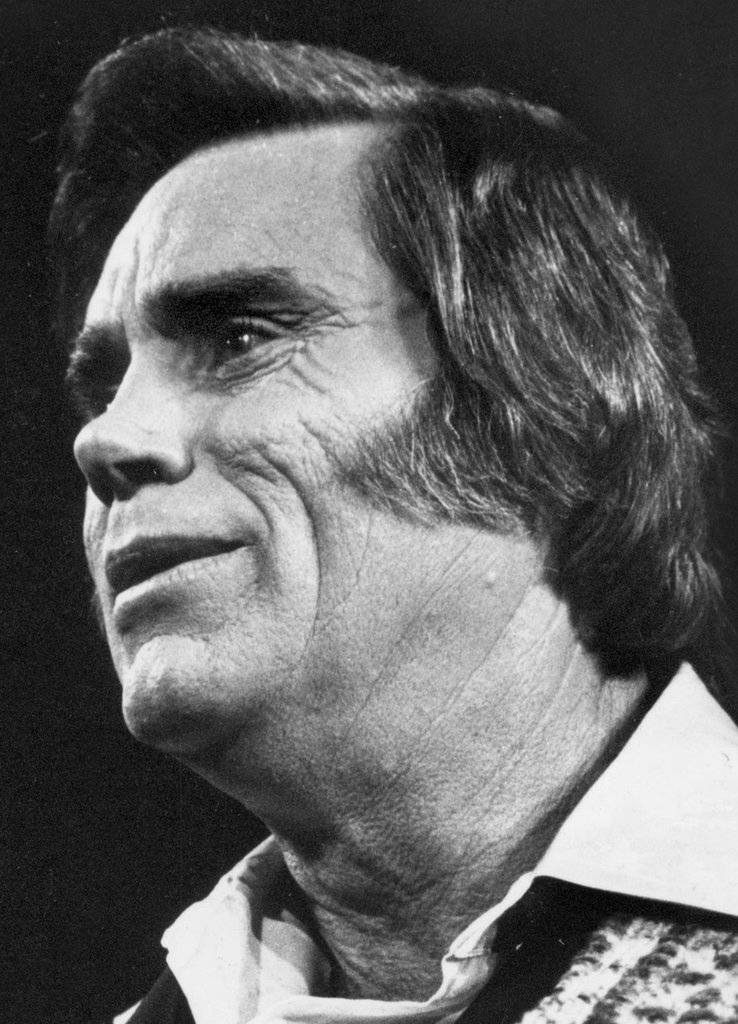 George Jones Side Profile Black And White Photography Background