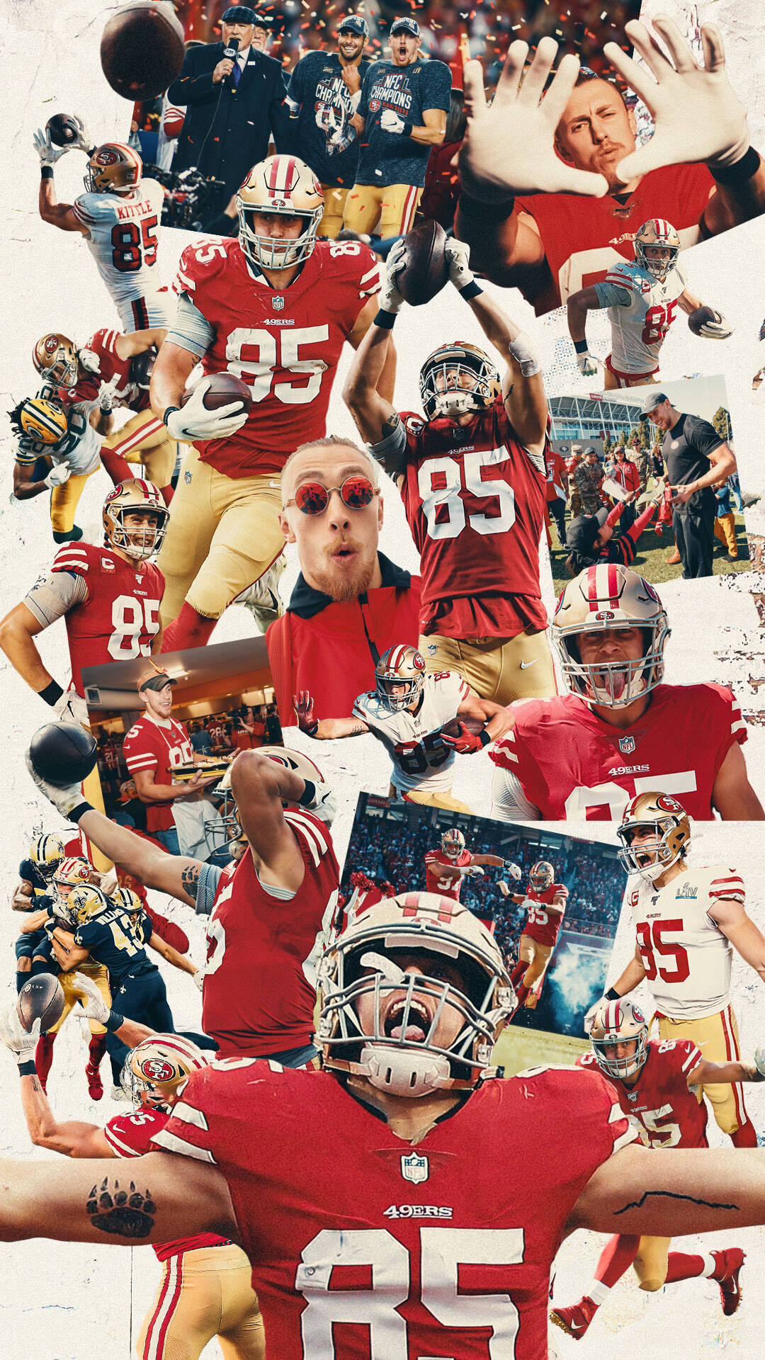 George Kittle Photo Montage 49ers Iphone Wallpaper