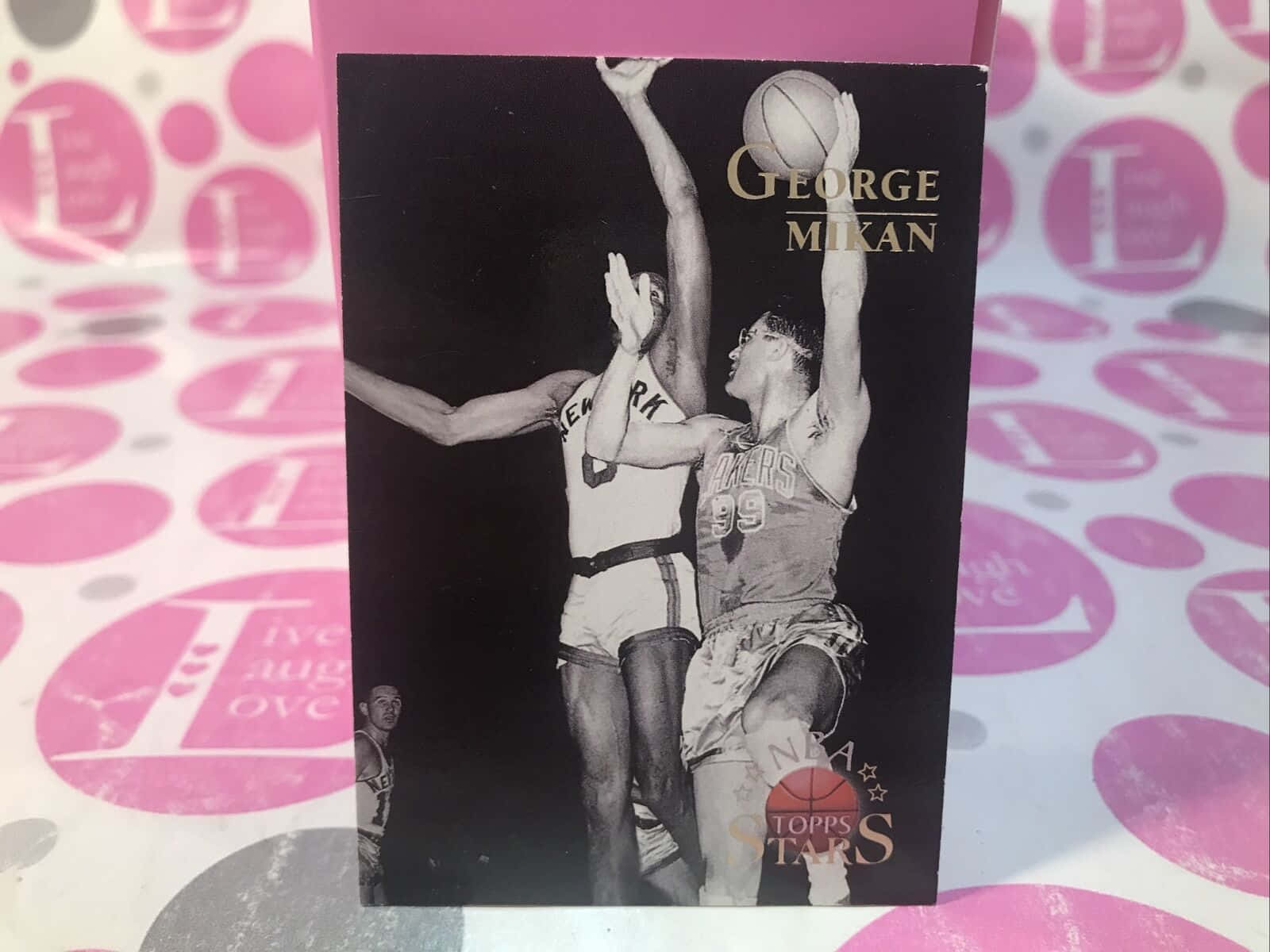 Georgemikan Basketboll Topps Vintage Nba-kort. Wallpaper