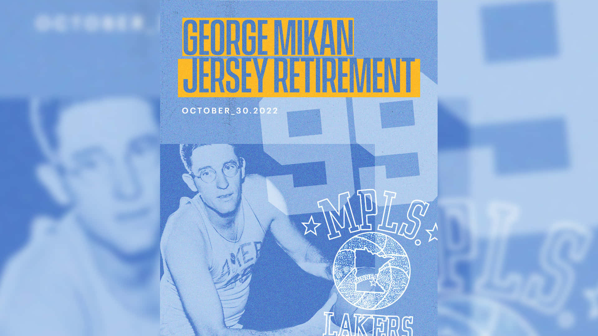 George Mikan Jersey Retirement Announcement Wallpaper