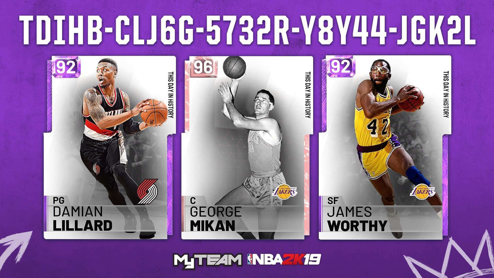 George Mikan MyTeam NBA 2K19 Poster Cards Wallpaper