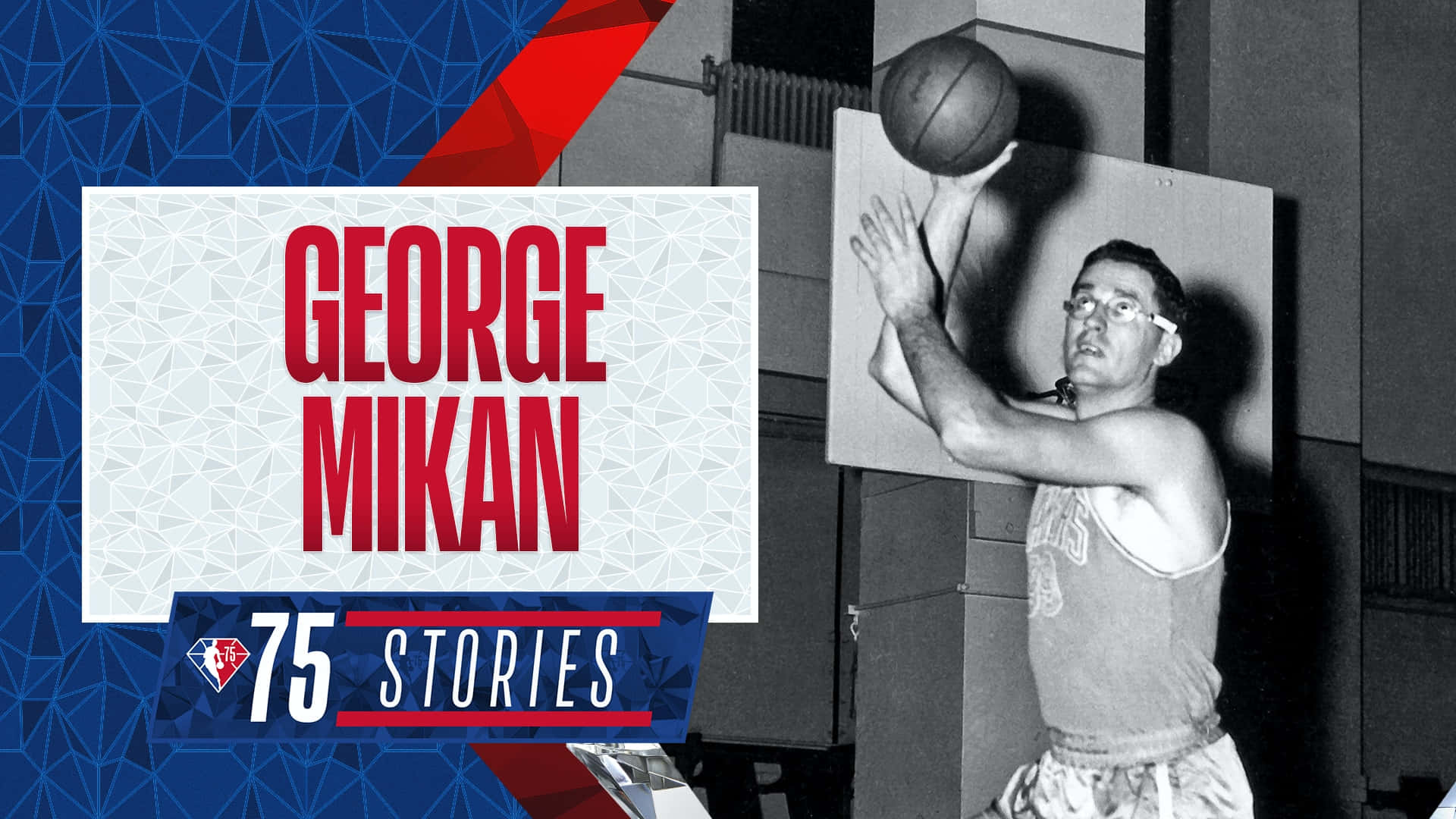 Georgemikan Nba 75 Stories - George Mikan Nba 75 Historier Wallpaper