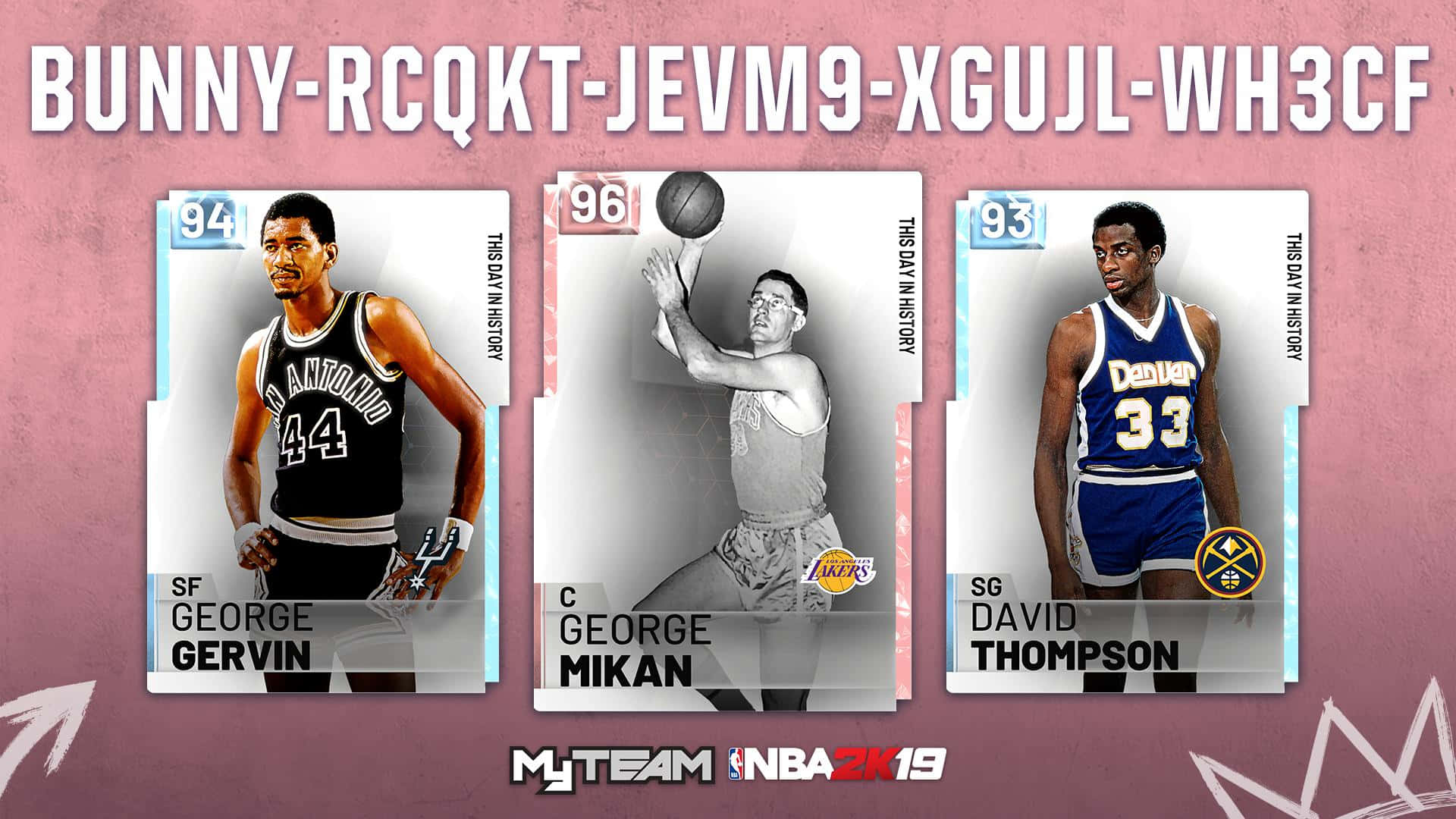 George Mikan With George Gervin And David Thompson Wallpaper