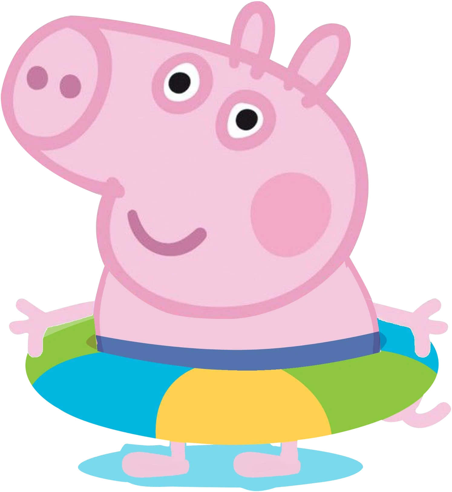 George Pig, the lovable pink pig from the popular Peppa Pig show Wallpaper