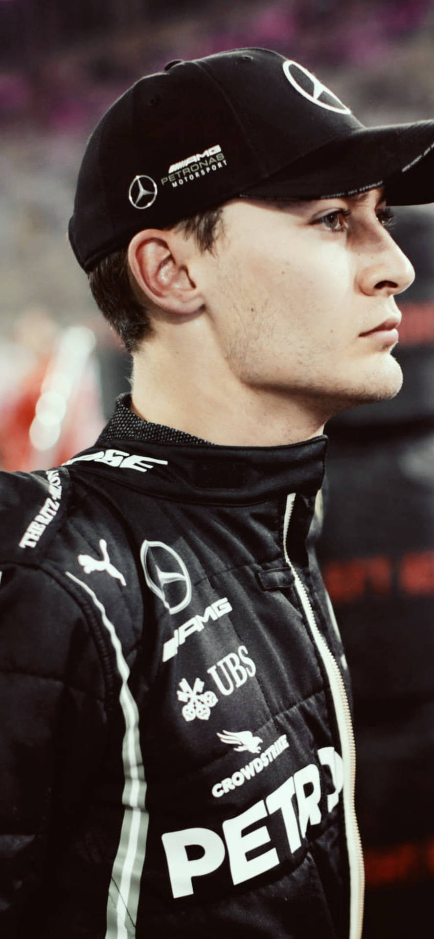 George Russell - A Dynamic Force in Formula 1 Racing Wallpaper