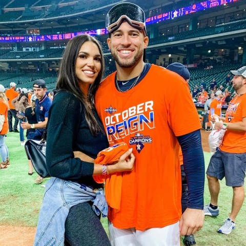 Download George Springer And Wife Charlise Castro Houston Astros ...
