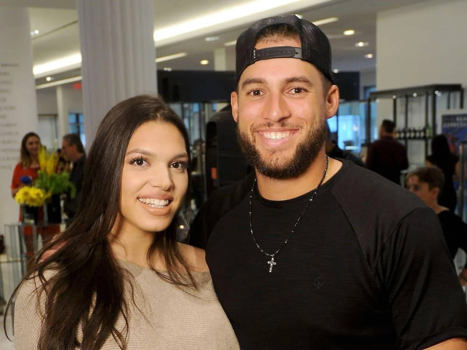 George Springer And Wife In An Airport Wallpaper