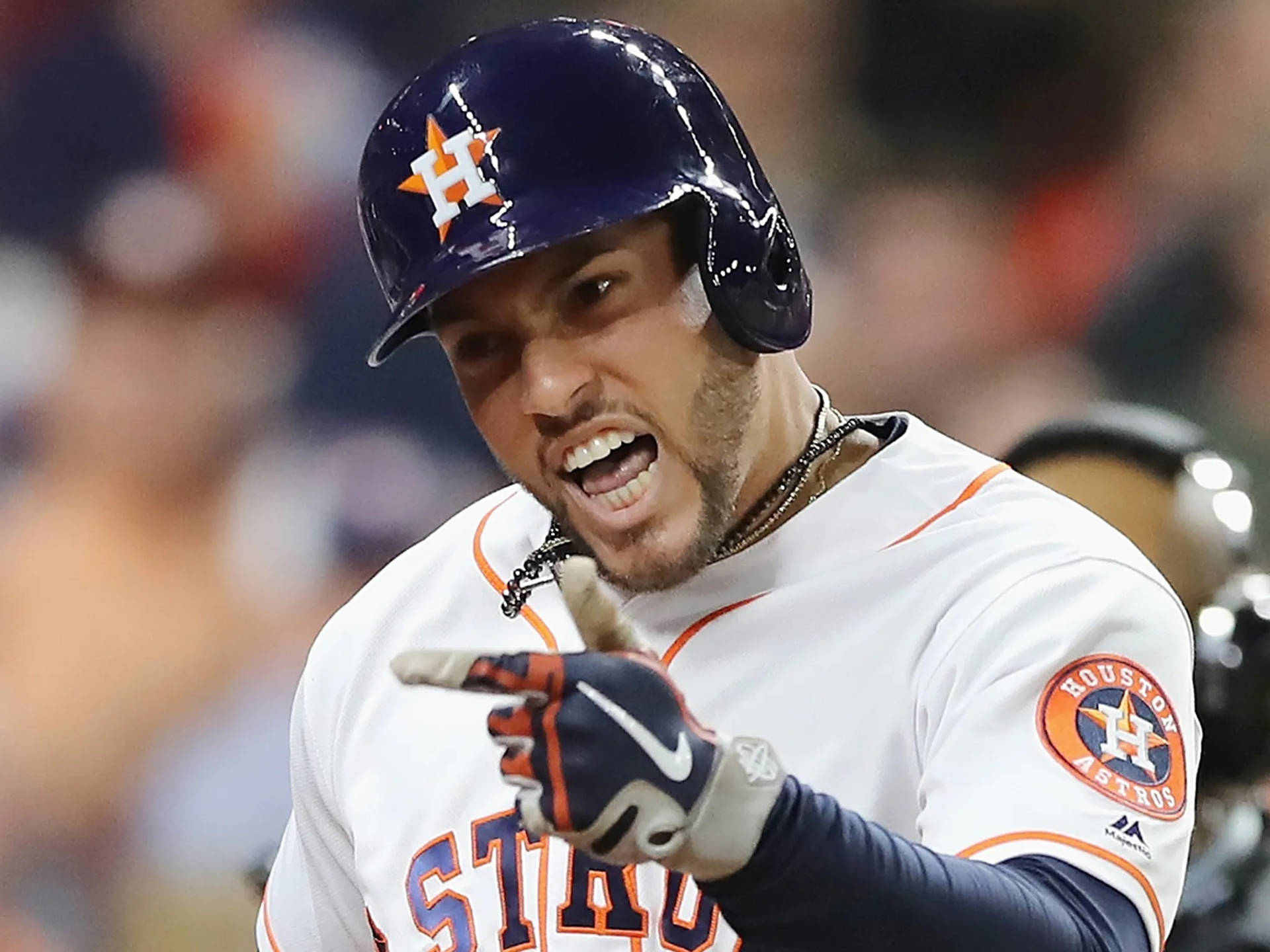 Download George Springer Angry Face Houston Astros Wallpaper