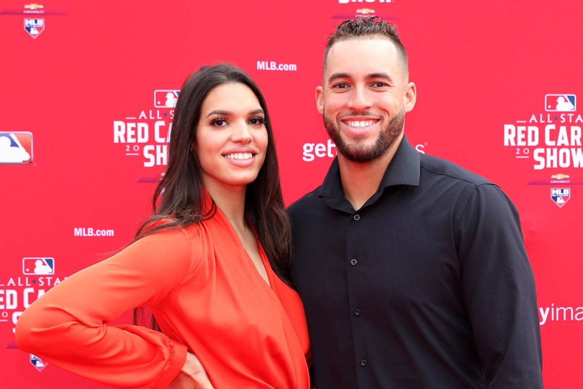 George Springer With His Wife Charlise Castro Wallpaper