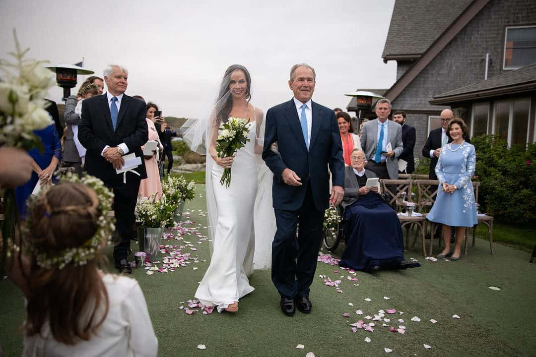 George W. Bush In Daughter's Wedding Wallpaper