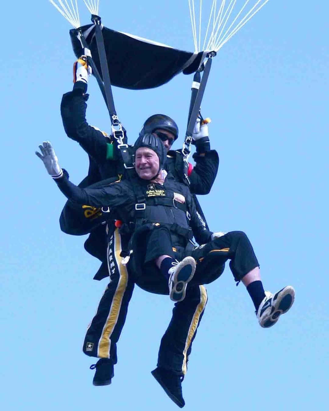 George W. Bush Skydiving Wallpaper