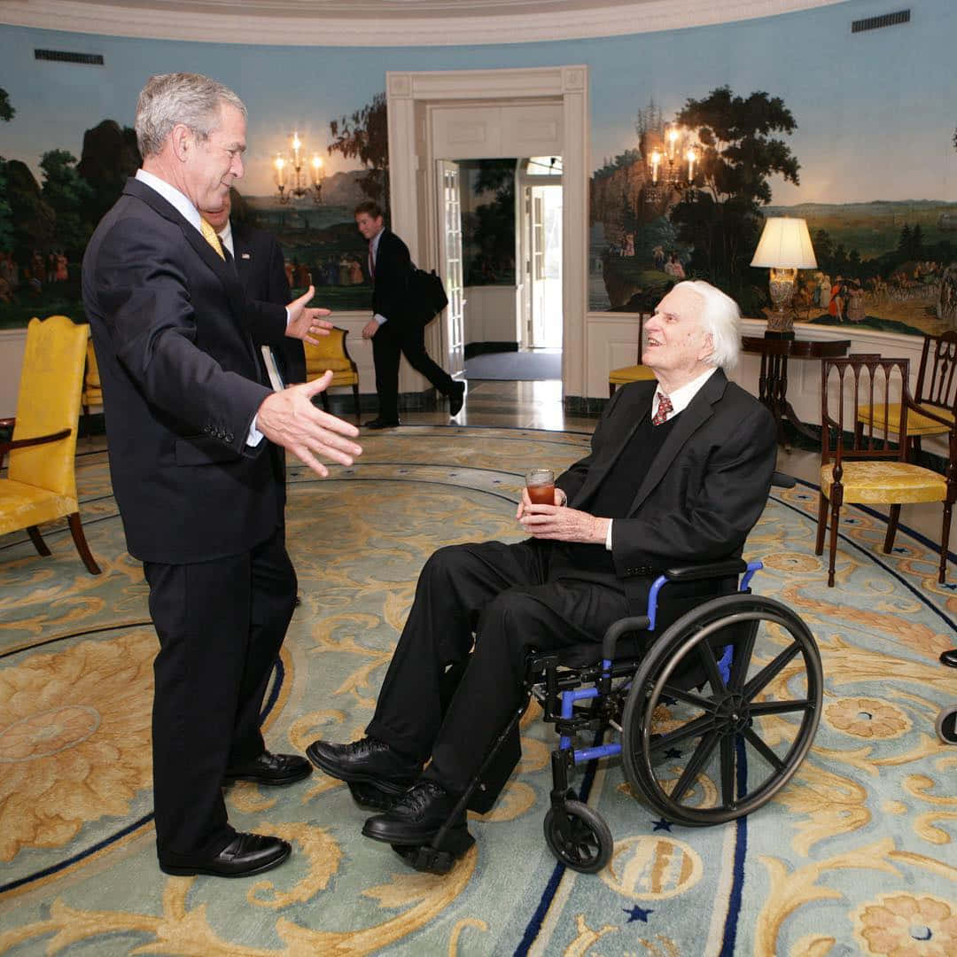 George W. Bush With Billy Graham Wallpaper