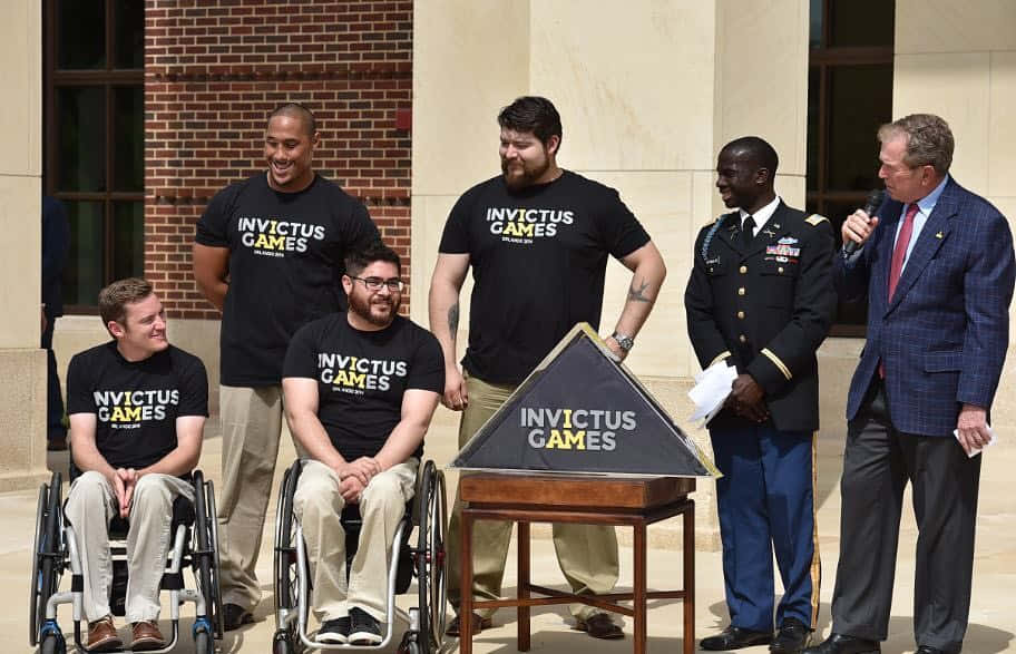 George W. Bush With Invictus Games Members Wallpaper