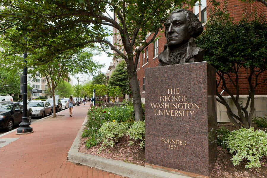 George Washington University Stone Statue Picture