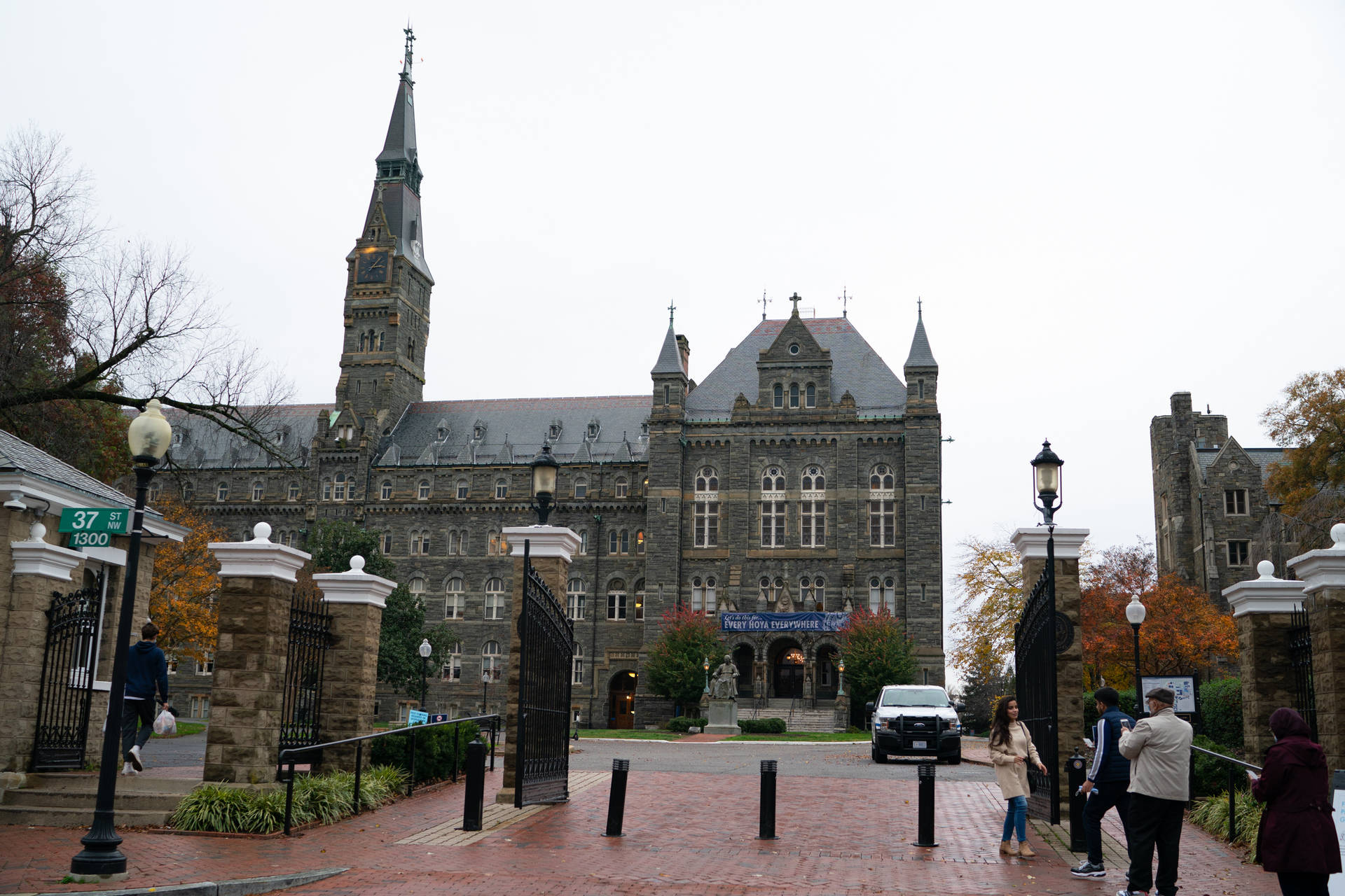 Georgetown Healy Hall Entrance Wallpaper
