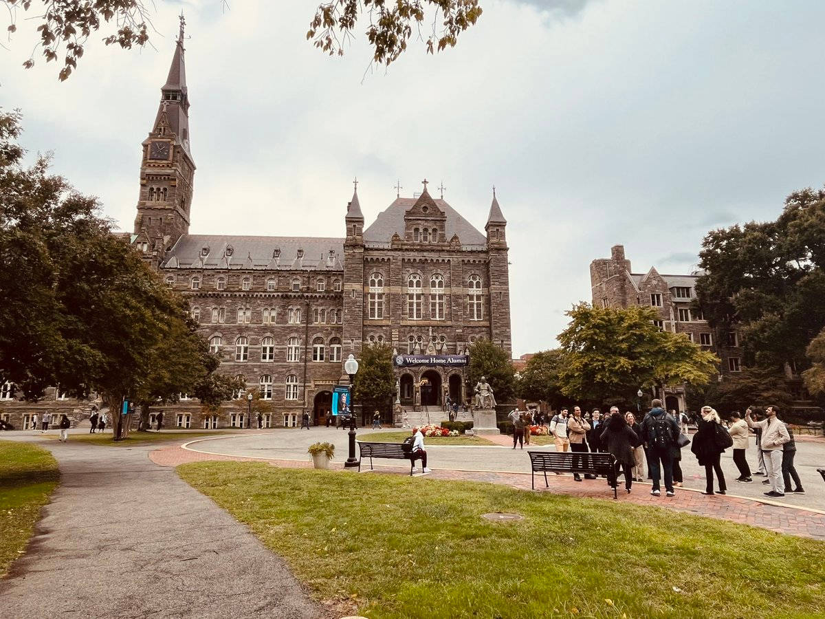 Georgetown Healy Hall Park Square Wallpaper