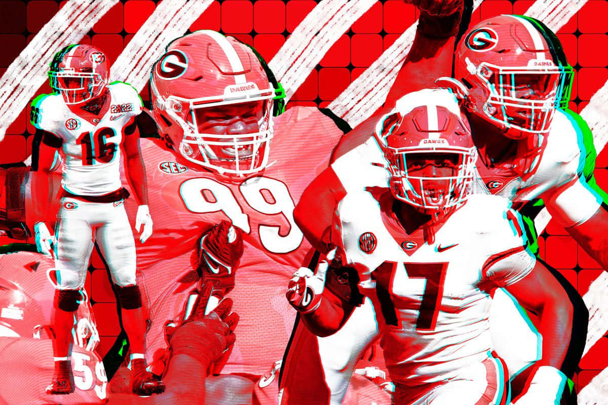 Georgia Bulldogs Football Players3 D Effect Wallpaper