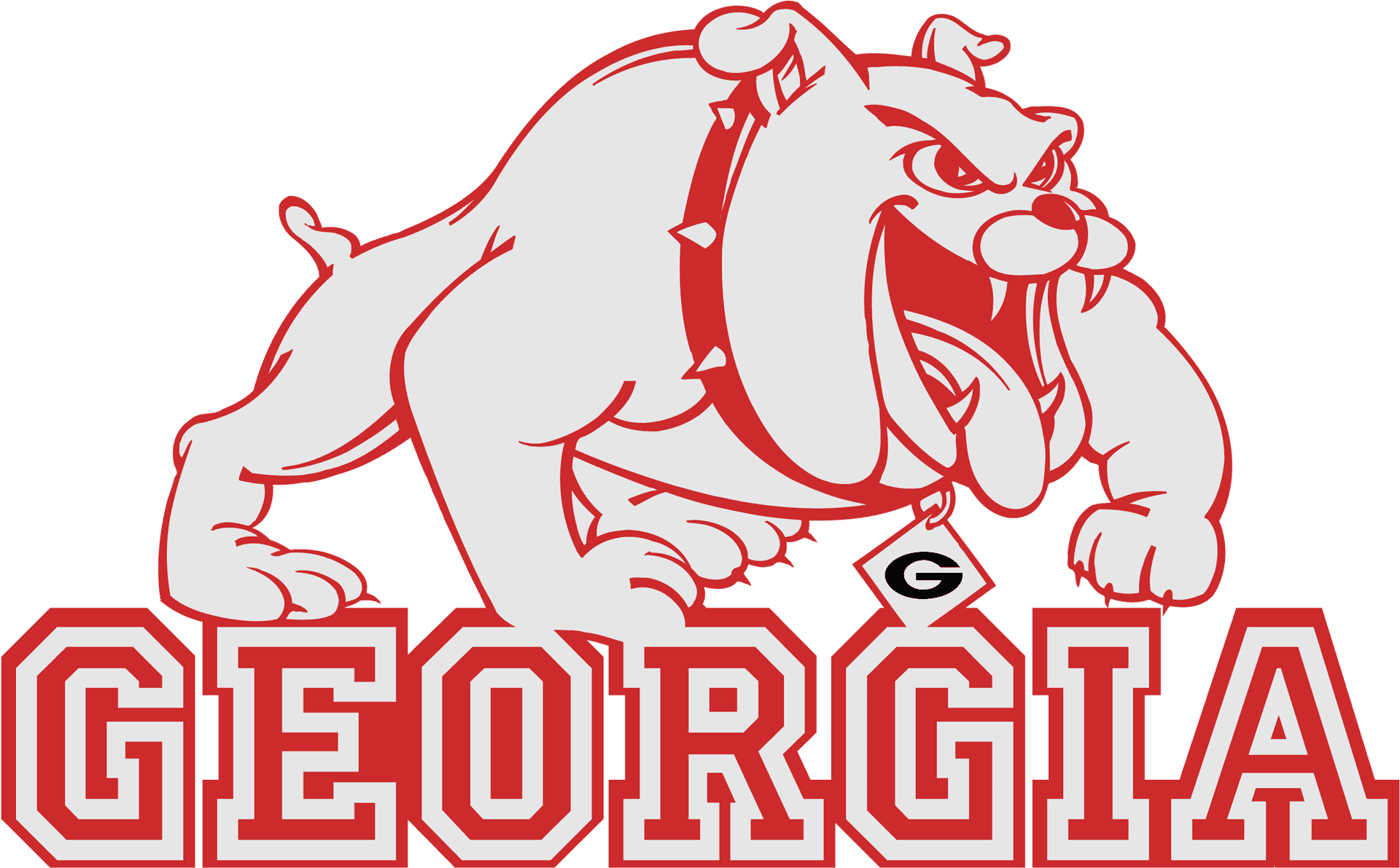 Download Georgia Bulldogs Logo Redand Black | Wallpapers.com