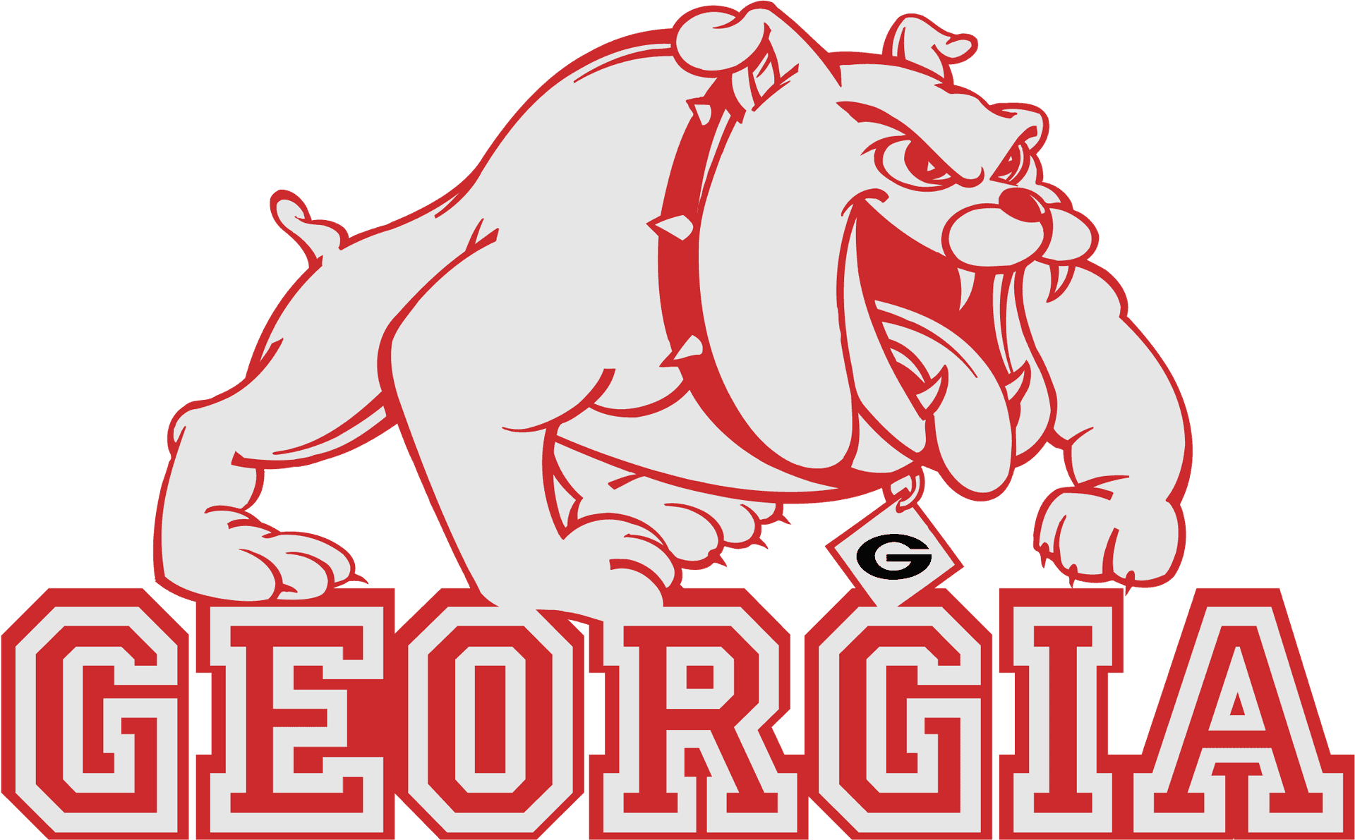 Georgia Bulldogs Logo Redand Black PNG