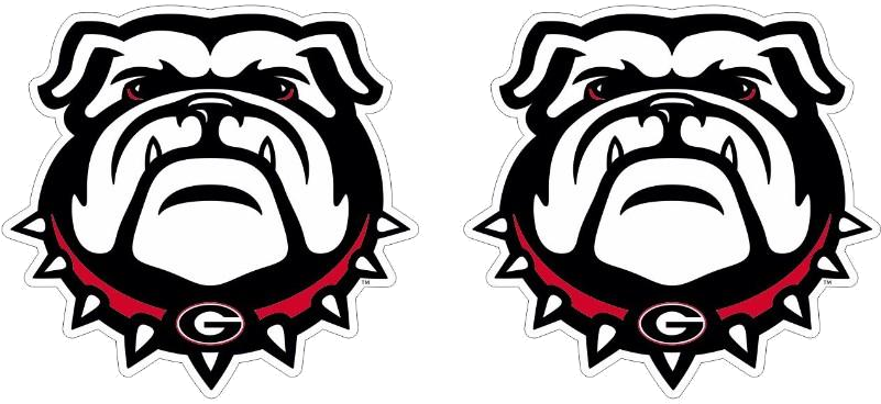 Georgia Bulldogs Logo Twin Emblems PNG
