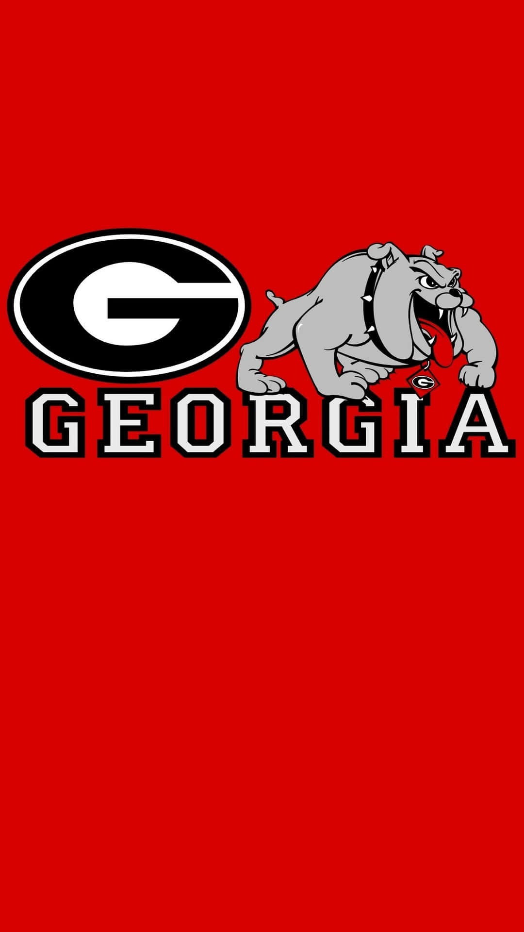 Georgia Bulldogs Phone Red Background Wallpaper