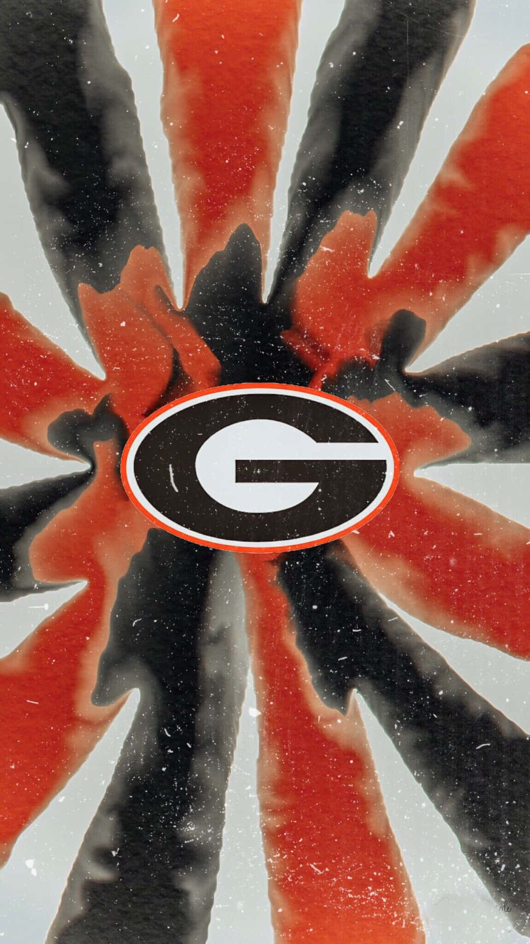 Georgia Bulldogs-telefon Tie Dye Solstråler Tapet Wallpaper
