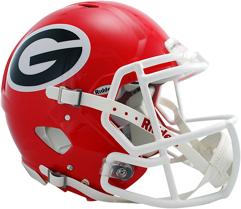 Georgia Bulldogs Red Football Helmet PNG