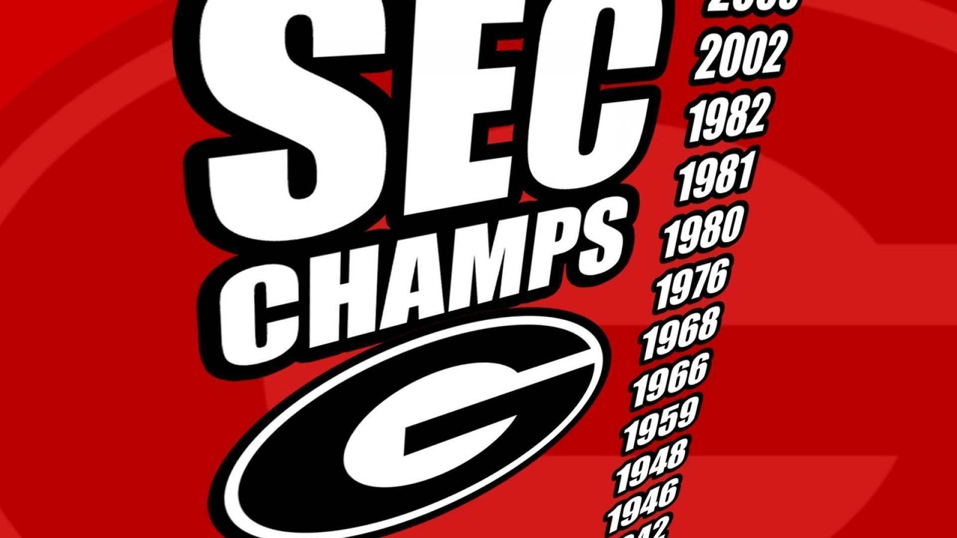 Georgia Bulldogs Sec Champs Wallpaper