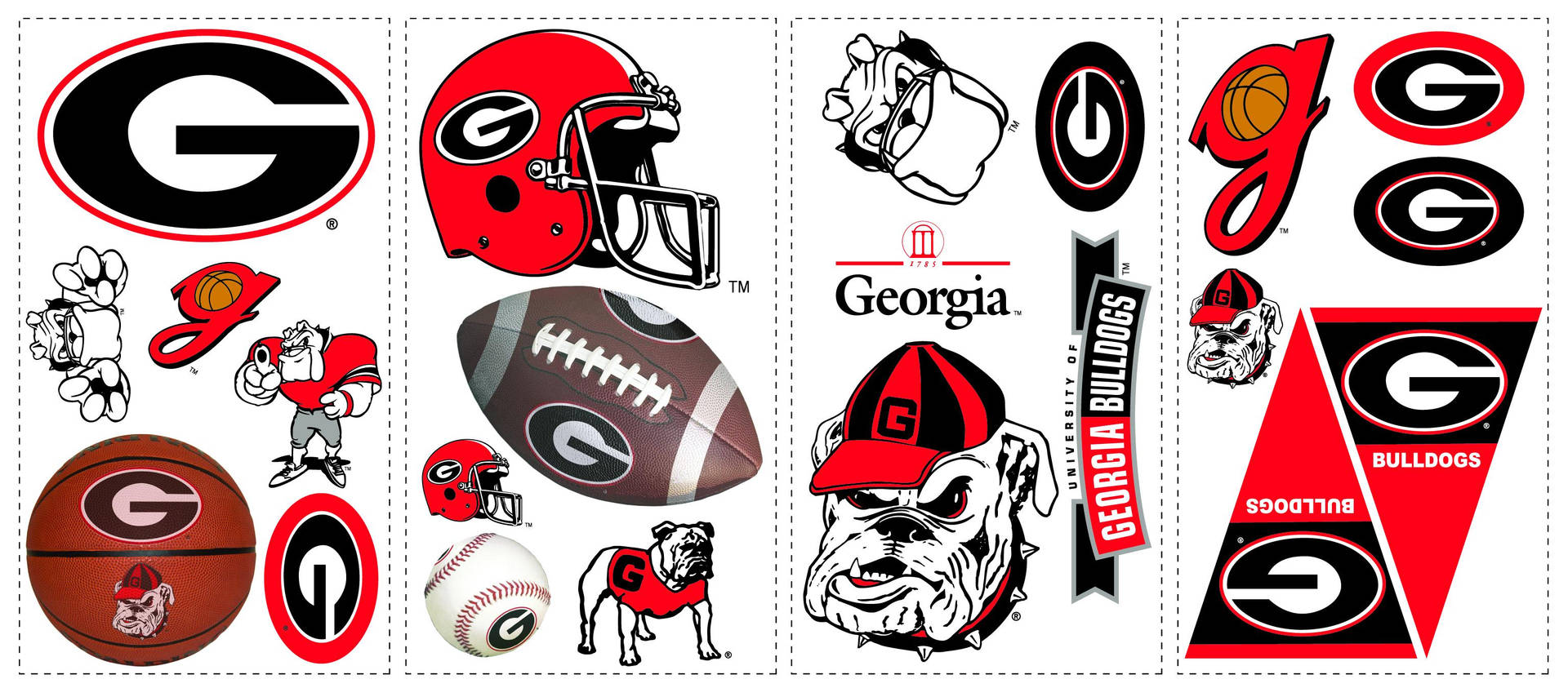 Caption: Intense and Proud - Georgia Bulldogs Stickers Wallpaper