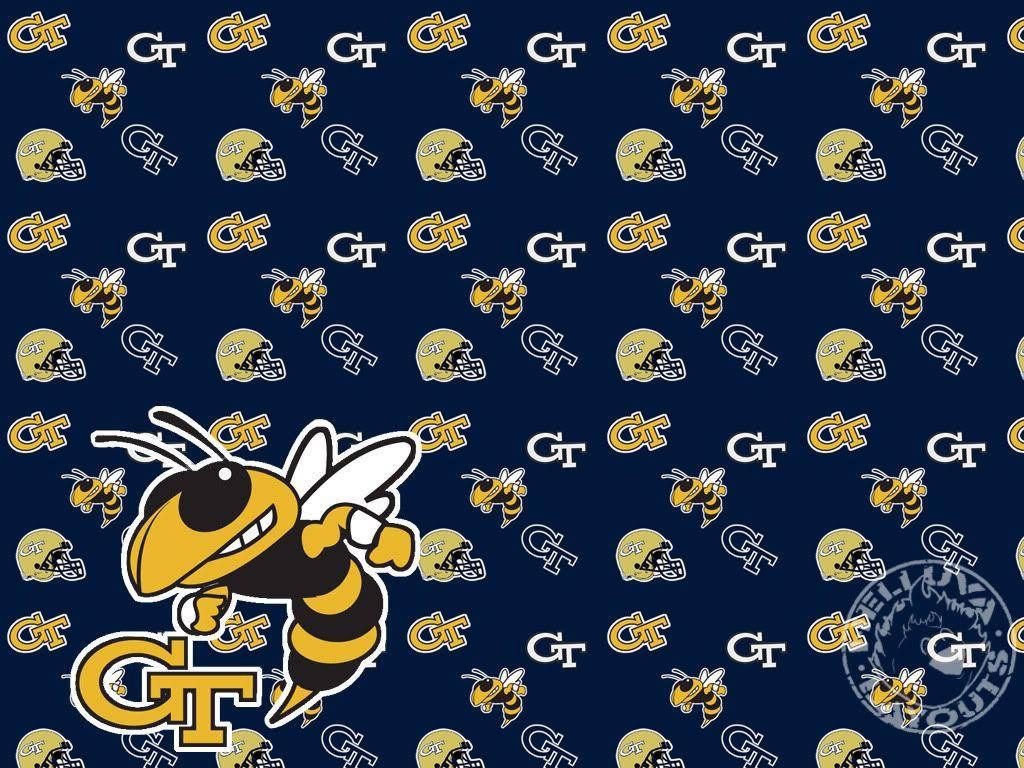 Georgia Tech Yellow Jackets Pattern Design Wallpaper