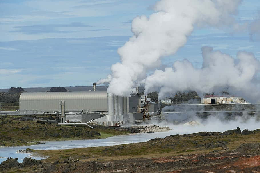 Geothermal Power Plant Steam Production Wallpaper