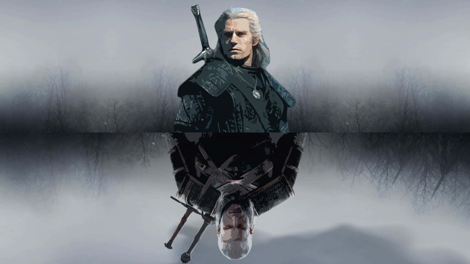 Geralt Of Rivia Embracing His Destiny Amidst The Wilderness. Wallpaper