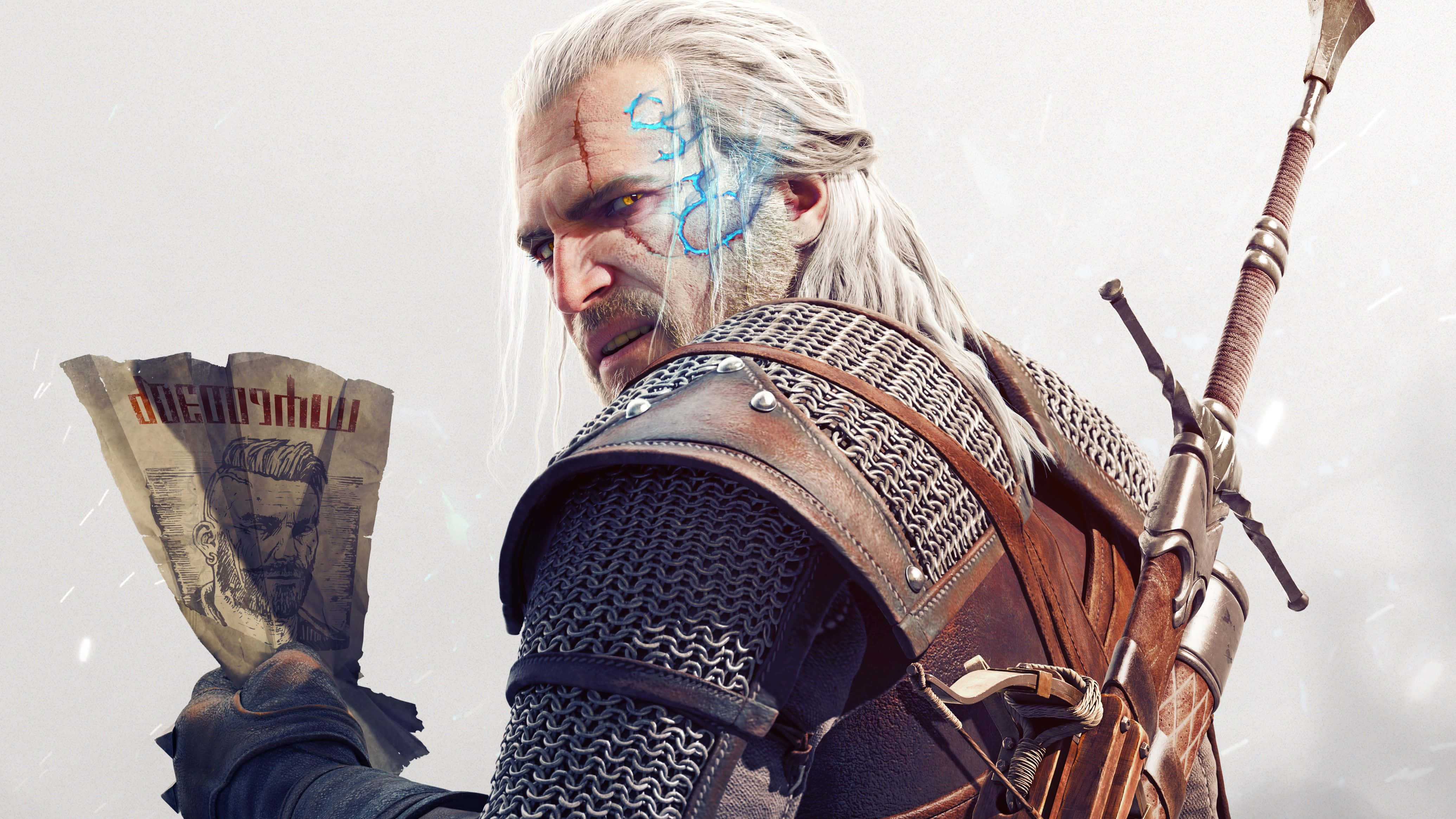 Geralt Van Rivia In Actie Achtergrond