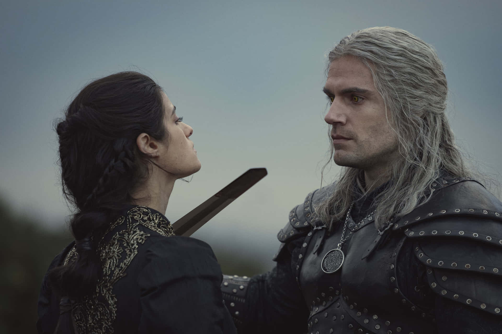 Geralt Of Rivia In The Witcher Netflix Series Wallpaper