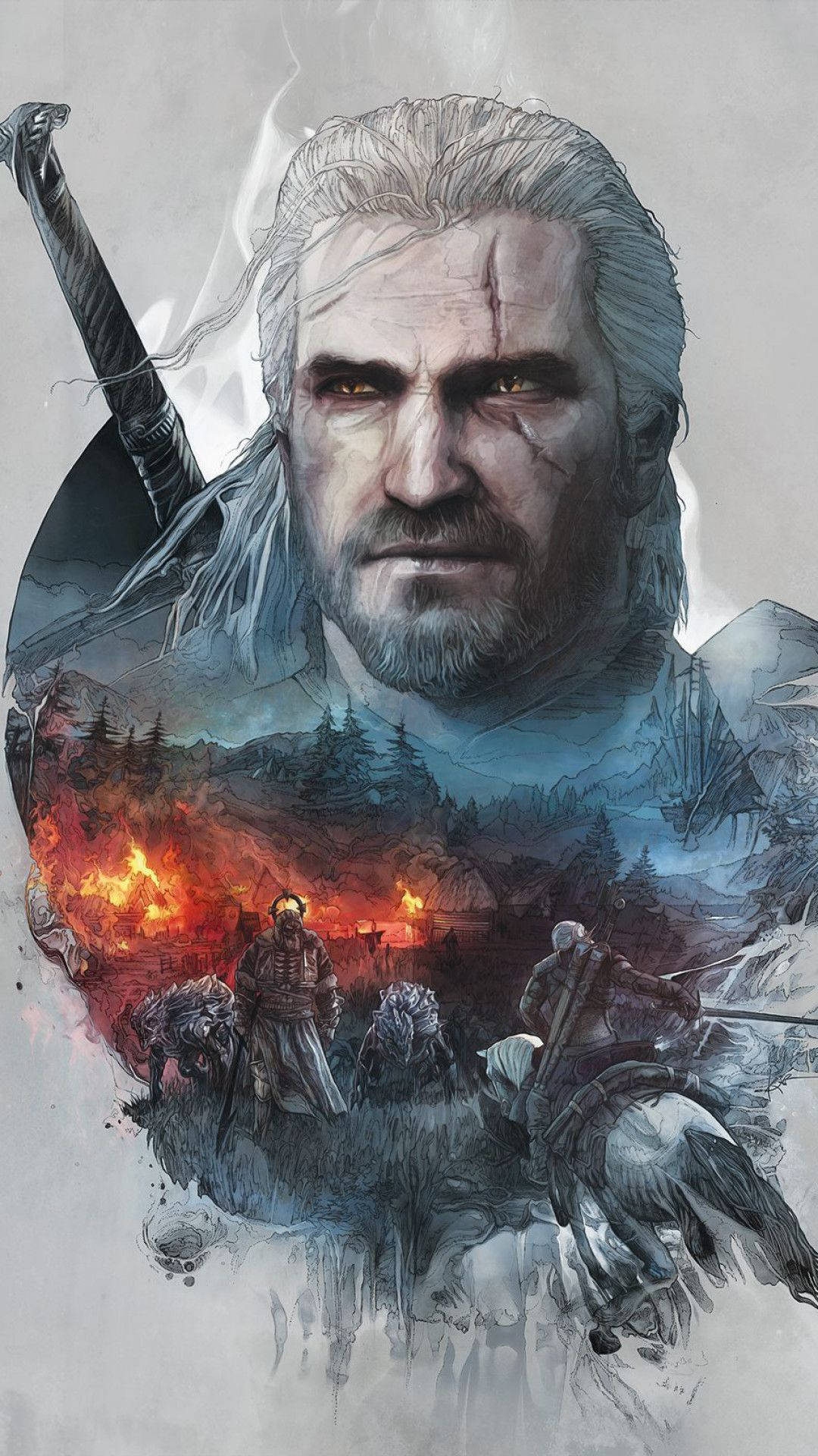 Geralt Of Rivia Witcher 3 Iphone Wallpaper