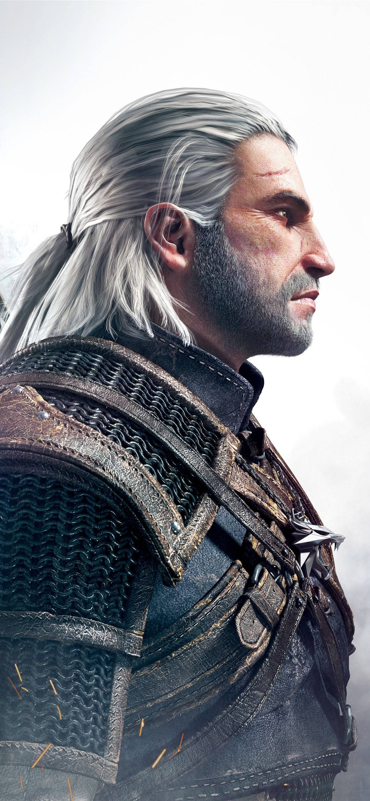 Geralt Side Profile Witcher 3 Iphone Wallpaper