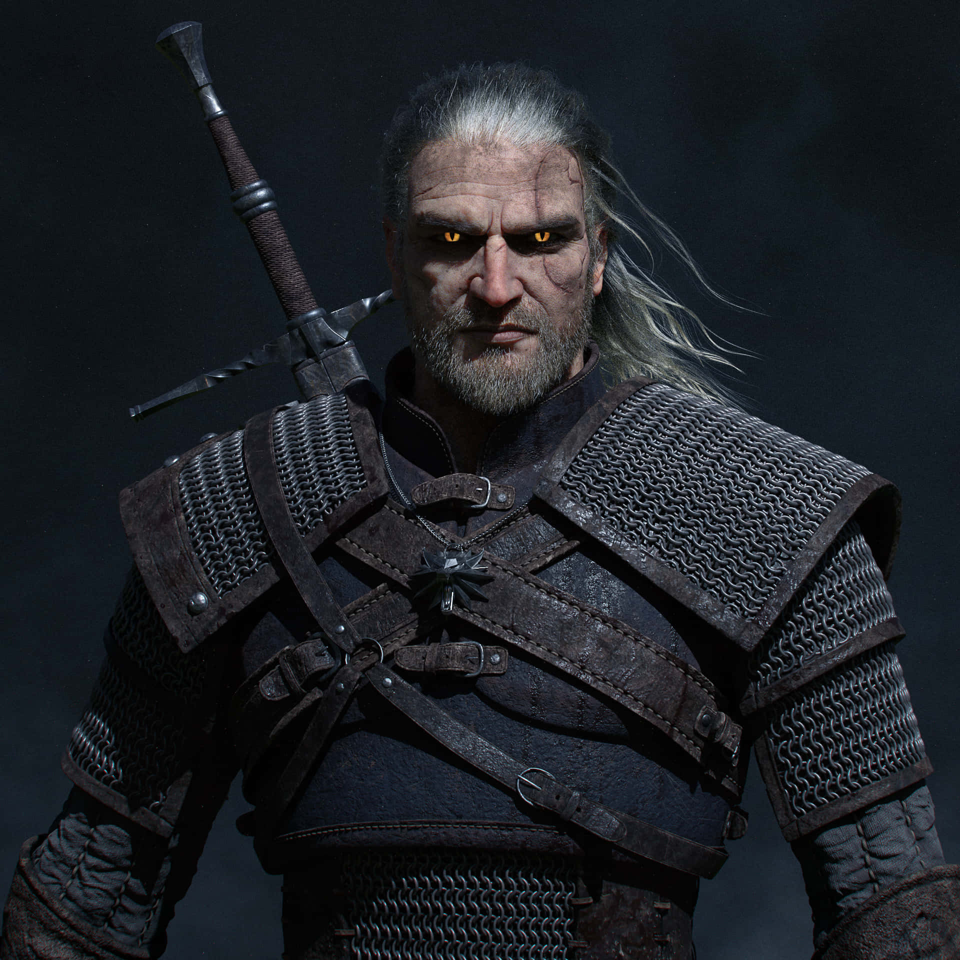 Geralt Van Rivia Portret Achtergrond