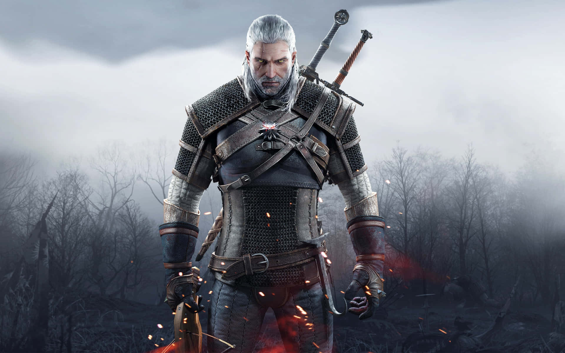 Geralt Van Rivia De Witcher Krijger Achtergrond