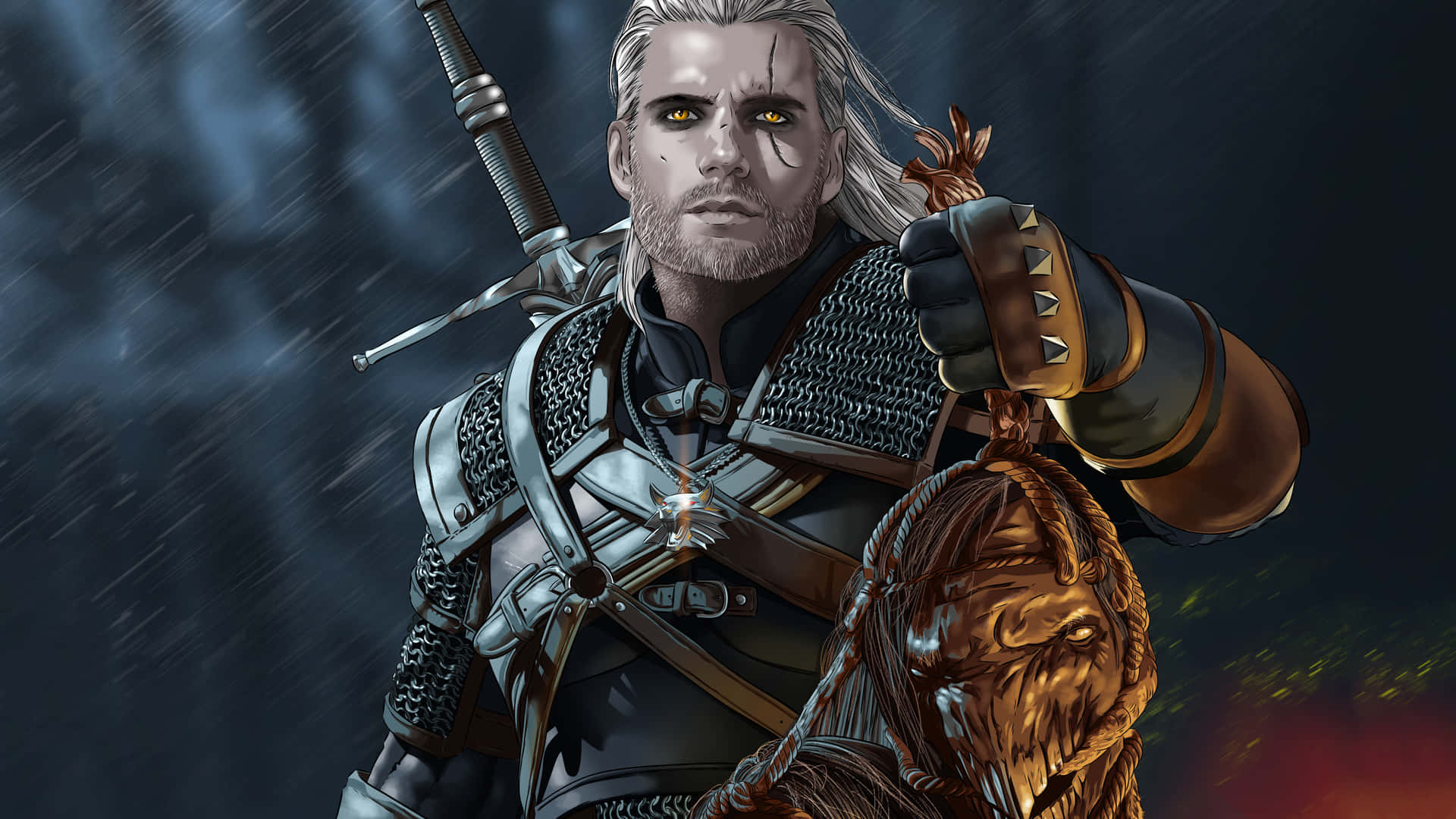 Geraltof Rivia Witcher Warrior Wallpaper